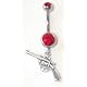 Silver Gun Belly Button Ring