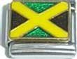 Clearly Charming Jamaica Flag Italian Charm Bracelet Link