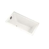 K-855-L-FT Tea-for-Two Cast Iron 3-Wall Alcove Mount Left Drain 66 36 Soaker Tub Basalt