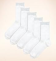 5 Pairs of Cotton Rich Textured Butterfly Socks