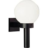 Progress Lighting Black One-Light White Outdoor Wall Lantern