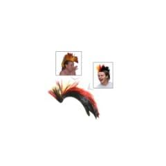 Irokesen-Per�cke schwarz-rot-gold