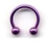 Titanium Circualr Barbell in Purple. Size is 14 gauge by 3/8 in Diameter