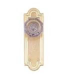 Emtek Non-Keyed Privacy Belmont Plate with Knob or Leversets - 8202 / 8202-EK-2,375-KNH-US3 - Poli/8