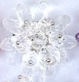 Improving Lifestyles Glass Bead Fashion Adjustable Ring Clear