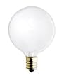 Havells-SLI 60463 - 25G161/2W/BX - 25 Watt G-16 1/2 White Globe Shape Light Bulb, Candelabra Base
