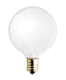 Havells-SLI 60463 - 25G161/2W/BX - 25 Watt G-16 1/2 White Globe Shape Light Bulb, Candelabra Base