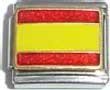 Clearly Charming Spain Flag Italian Charm Bracelet Link