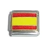 Clearly Charming Spain Flag Italian Charm Bracelet Link