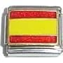 Clearly Charming Spain Flag Italian Charm Bracelet Link