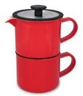 Cafe Style Coffee for One 14 Oz. - Red