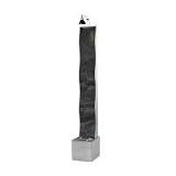 Shimmer Indoor Floor Water Fountain Silver 57 w/ Light