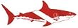 Innovative Shark Dive Flag Bumper Sticker