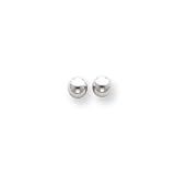 New 14K White Gold 5mm Ball Stud Earrings