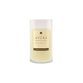 French Vanilla Scented One 3x6 Inch Glass Pillar Scented Candle. Combines Sweet Creamy Vanilla And Coconut To Create A Delightful Fragrance. Burns Approx. 90 H