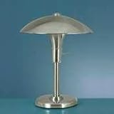 Catalina Lighting 12070119028 Touch sensor table lamp with steel shade, matte black, 19-1/2