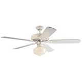 Montecarlo Ceiling Fans Builder Supreme Model 5BS52WH-11011 in White. Indoor fan.