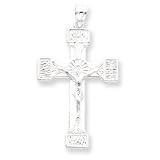 Sterling Silver Crucifix Pendant with 20 Inch Sterling Silver Chain