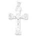 Jewelry : Sterling Silver Crucifix Pendant with 20 Inch Sterling Silver Chain