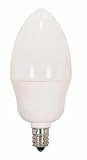 Compact Fluorescent 14 Watt Torpedo, 60 Watt Equivalent, Candelabra Base