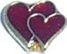 Jewelry : Clearly Charming Double Red Hearts Heart Locket Charm
