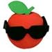 Cool Apple with Sunglasses Antenna Ball Topper