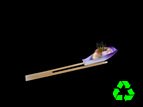 Eco Friendly Langaku Kushi 4 Inch Bamboo Double Pick Skewer