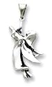 Sterling Silver Antiqued Angel Pendant with 20 inch Sterling Silver Chain