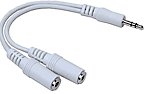 iPod Compatible 3.5mm M to Two 3.5mm F Stereo Cable