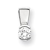 14k White Gold Moissanite Pendant