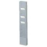 Buddy Products 800-1 Fixed-Size 25-Pocket Time Card Rack, 7 High Pocket, Textured Steel, Gray