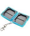 Mini Memory Card Hard Carrying Case with Keychain (Blue) for B&n digital books reader