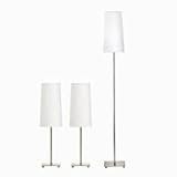 Contemporary Silver 3 Piece Lamp Set by Coaster