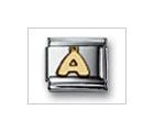 Letter Danish AA No Color Classic Gold, Italian Charm by Nomination Charms