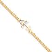 14k Anchor and Rope Bracelet - 7.25 Inch