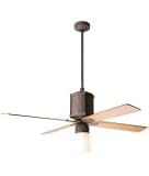 IMAGE OF Period Arts Fan Company IDY-RS-42-BK-951-003 Industry Energy Smart 1 Light 4 Blade Ceiling Fan in Rust