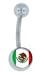 Mexican Flag Belly Button Ring