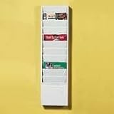 Buddy Products 812-4 Wall mount 11 pocket steel literature rack, black, 36-3/8h