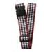 ORB Travel Premium Designer Luggage Strap-LS225BWR-Houndstooth-Black/White/Red