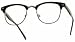 Clubber Half Frame Clear Lens Wayfarer Sunglasses