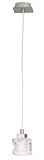 IMAGE OF Eglo 86564A Tanga 1 One Light Pendant Light Fixture, Nickel/Frosted and Clear