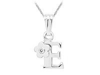 Cheap Girls Jewelry Sterling Silver Diamond Initial E Pendant Girls Necklace (14-16 in) For Sale Cheap Girls Jewelry Sterling Silver Diamond Initial E Pendant Girls Necklace (14-16 in) For Sale