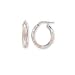 14k Two-Tone Twisted Hoop Earrings