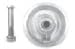 Electronics : Antech 2205.400 4" steel v-groove wheel with axle bolt & nut
