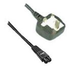 2m Fig 8 mains lead cable, fused at 5 amps