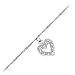 14kt. White Gold, 9 1/2 Diamond Accent Anklet