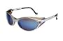 Harley-Davidson Safety Eyewear ? HD100 Series, Silver Frame/Blue Mirror Lenses