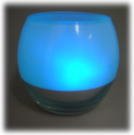 LED キャンドルライト Mサイズ すりガラス調/ブルー 【2個購入で1個おまけ】