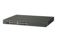 Nortel Business Ethernet Switch 1020-24T PWR - Switch - 24 ports - EN, Fast EN, Gigabit EN - 10Base-T, 100Base-TX, 1000Base-T + 2 x shared SFP (empty) - 1U