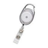 GBC BadgeMates Translucent Carabiner Badge Reel, Clear, 25 Reels per Pack (3748080)